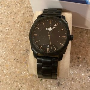Black fossil watch
